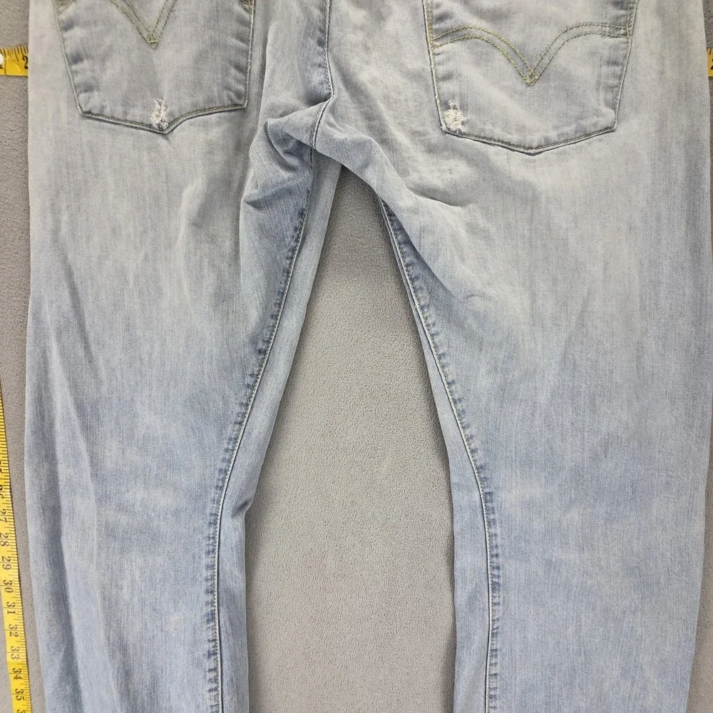 VTG Levis Engineered Jeans Mens Blue Twisted Flap Pockets Altered Hem Fits 32x30